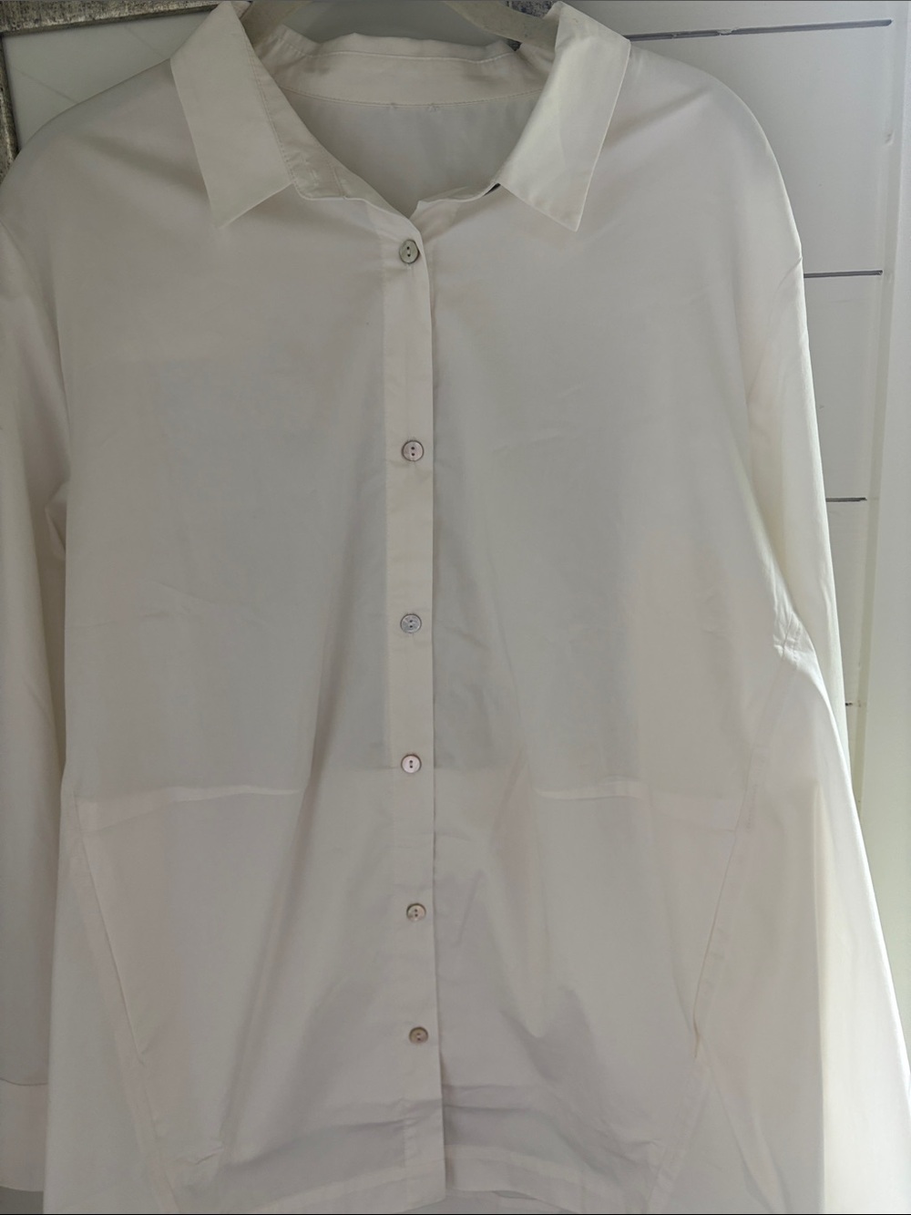 Classic Women's White Button-Up Blouse